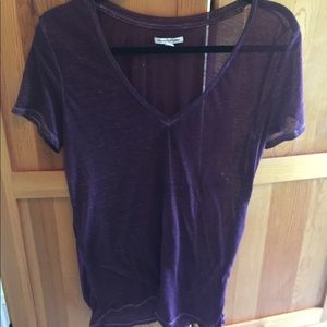 Sheer American Eagle purple v neck